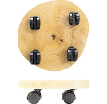 Support à plantes en bois avec roulettes