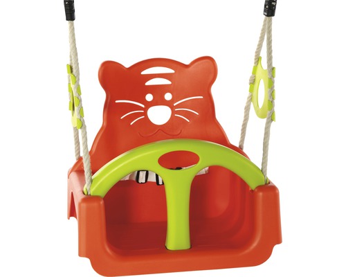 Balançoire pour enfant avec motif de tigre et suspension à corde