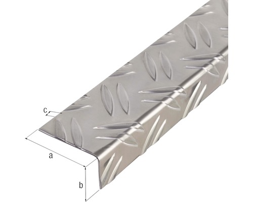 Profil d''arête d''escalier en aluminium avec motif en losange et dimensions