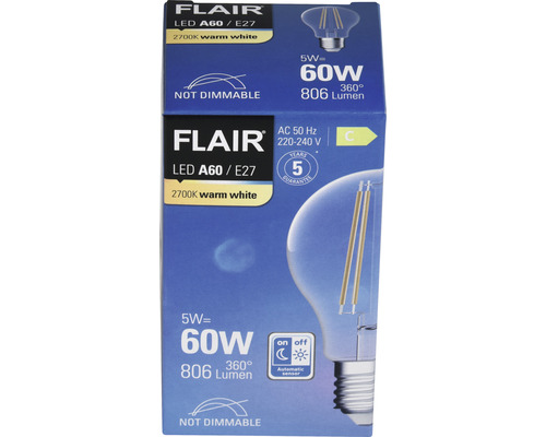 Flair LED Leuchtmittel A60 E27, nicht dimmbar