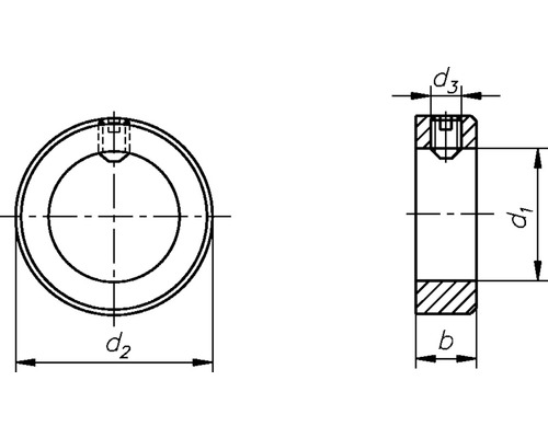 Dessin technique d''une bague d''étanchéité avec indication des dimensions.