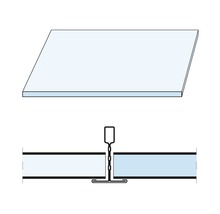 Plafond à caissons en plâtre Knauf Gips Cleneo Plaza Regula 625 x 625 x 12,5 mm Pack = 8 pièces-thumb-2