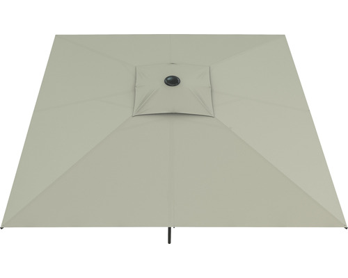 Quadratischer Sonnenschirm für den Außenbereich, von oben aufgenommen