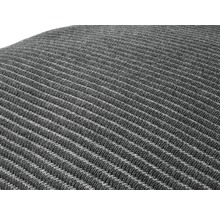 Vue détaillée d''un tissu de recouvrement gris avec une structure côtelée