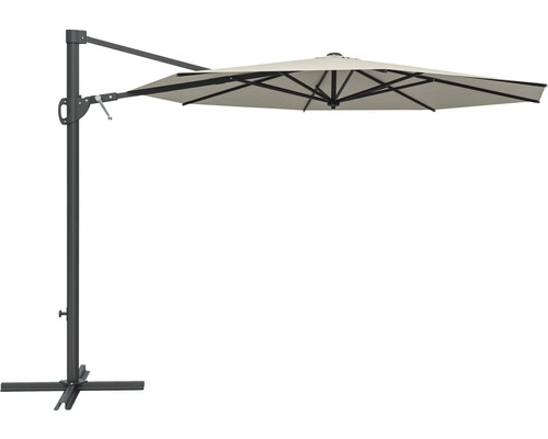 Parasol déporté avec toile rectangulaire et pied