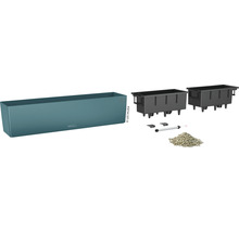 Jardinière Lechuza Balconera Color 80 bleu pétrole