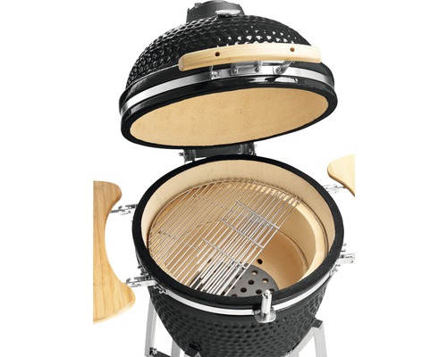 Keramikgrill mit Grillrost und Seitentischen