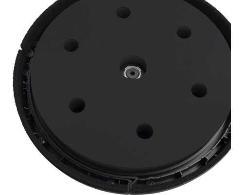 Bürstenkopf einer Reinigungsmaschine mit runder Form und mehreren Löchern