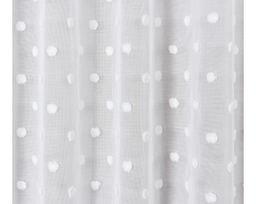 Weißer Gardinenstoff mit Punktmuster