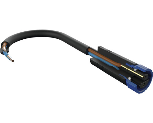 Câble électrique avec connecteur en coupe transversale