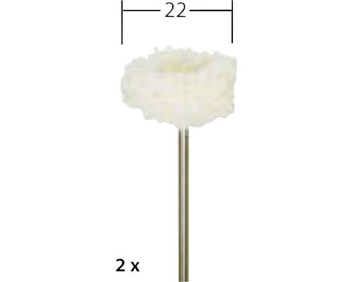 Embout de polissage avec tige, diamètre 22 millimètres