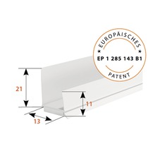Profilé d'encadrement CATNIC PVC avec bande d'étanchéité pour cloison sèche 12,5 mm 2500 x 13 x 21 mm lot = 50 pces-thumb-2