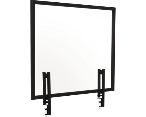 Panneau de table en verre pour la protection contre les infections avec pieds de fixation