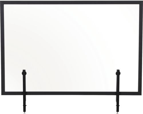 Écran de protection avec cadre noir et pieds