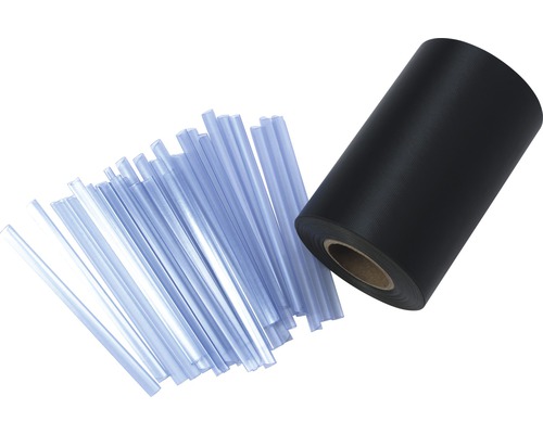 Schrumpfschläuche und Farbbandrolle