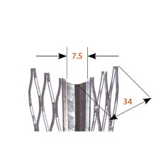 CATNIC Innenputzprofil Stahl verzinkt für Putzstärke 12 mm 2000 x 34 x 34 mm Bund = 25 St-thumb-1