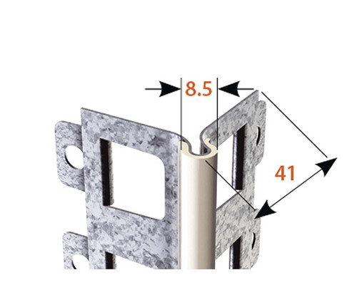Eckprofil mit den Maßen 8,5 und 41