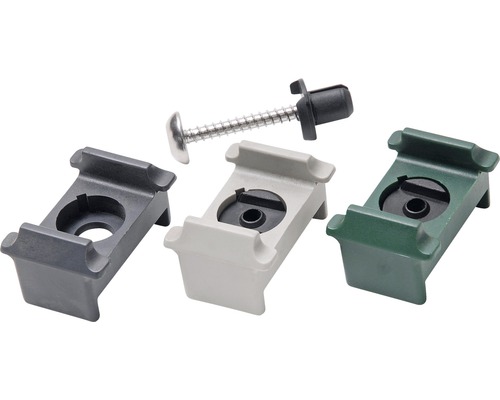 Clips de fixation avec vis pour lames de terrasse WPC