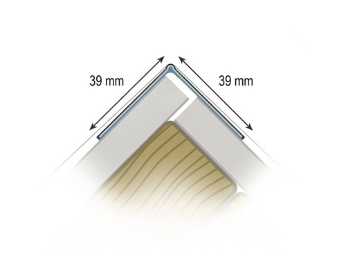 PROTEKTOR WET STICK 90 Grad Kantenprofil PVC selbstklebend für Putzstärke 1 mm 2740 x 39 x 39 x 0,8 mm Pack = 50 St-0