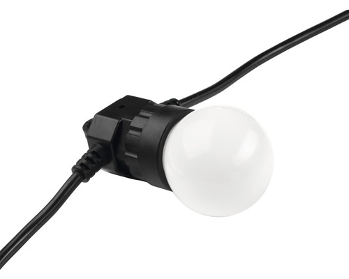 Guirlande lumineuse avec ampoule blanche et ronde