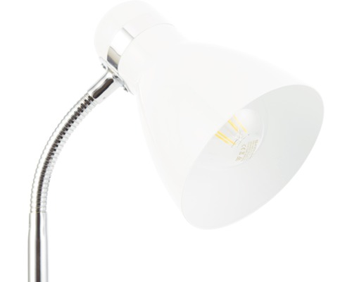 Lampe de bureau blanche avec bras flexible