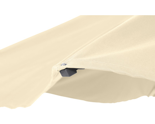 Vue détaillée d''un parasol avec élément de fixation.