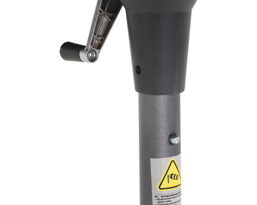 Vue détaillée d''une manivelle pour ouvrir et fermer un parasol