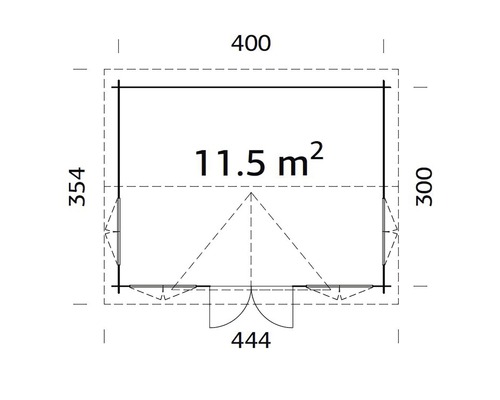 Plan d''un abri de jardin avec dimensions