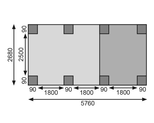 Grundriss mit Maßangaben