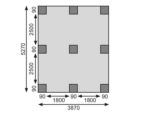 Plan avec dimensions pour un projet de construction