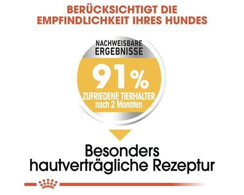 Berücksichtigt die Empfindlichkeit Ihres Hundes. Nachweisbare Ergebnisse: 91 Prozent zufriedene Tierhalter nach zwei Monaten. Besonders hautverträgliche Rezeptur.
