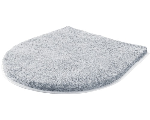 Tapis de toilette gris en textile