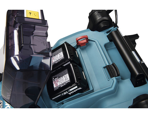 Makita Rasenmäher mit zwei 18-Volt-Akkus