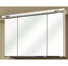 Badmöbel-Set Pelipal Kumba BxHxT 107 x 200 x 50 cm Frontfarbe weiß hochglanz mit Mineralguss-Waschtisch weiß 99.107012509