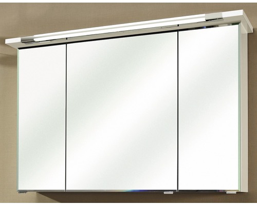 Armoire de toilette à miroir avec trois portes et éclairage