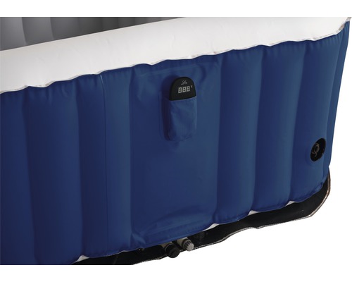 Vue détaillée d''un jacuzzi gonflable avec affichage numérique de la température