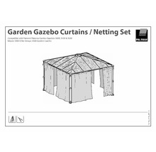 Pavillon Palram – Canopia Palermo Premium 3000 Garden Gazebo avec jeu de rideaux 295 x 295 cm anthracite-thumb-7