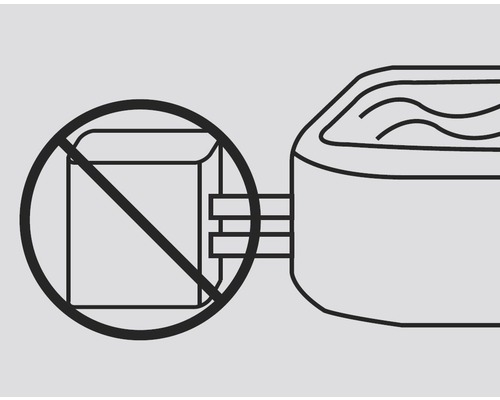 Symbole pour pompes non amovibles sur les spas
