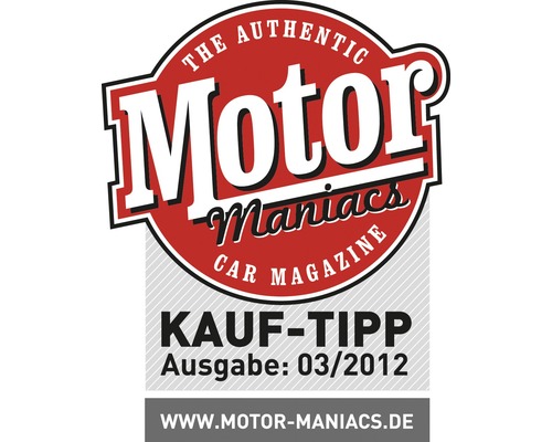 Label conseil d''achat du magazine automobile Motor Maniacs