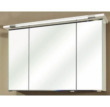 Badmöbel-Set Pelipal Kumba BxHxT 110 x 200 x 51 cm Frontfarbe weiß hochglanz mit Mineralguss-Waschtisch weiß 99.107022509
