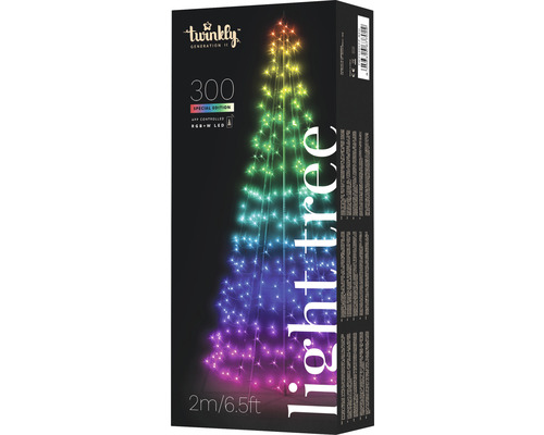 Emballage d''une guirlande lumineuse Twinkly Generation II avec 300 LED RGBW et commande par application, longueur 2 mètres