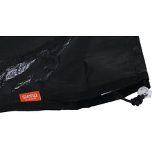 Schwarze Gartenmöbel Abdeckung mit Kordelzug und Siena Garden Logo