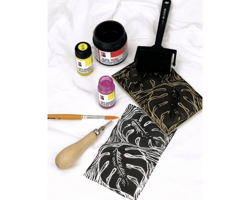 Kit Marabu Soft Linol pour impression et coloriage de textiles