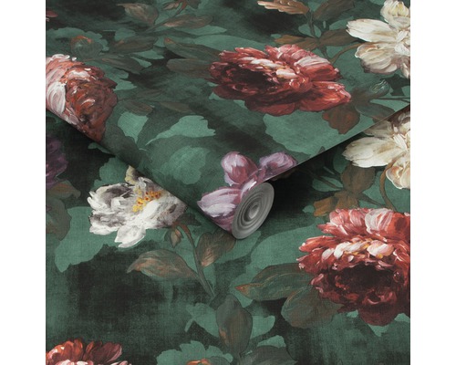 Tapete mit floralem Muster und Blumen