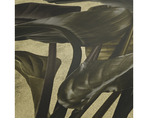 Gros plan d''un papier peint avec des motifs végétaux