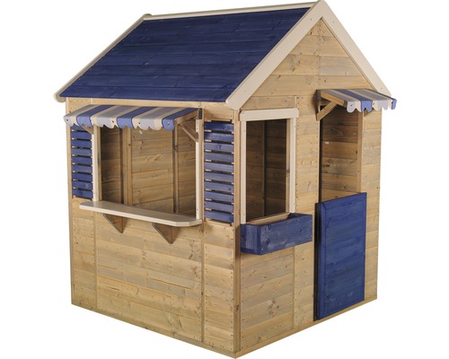 Spielhaus aus Holz mit Fenster und Tür