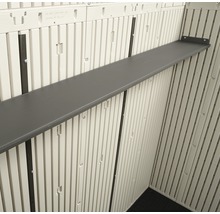 Étagère pour abri de jardin pour ranger les objets.