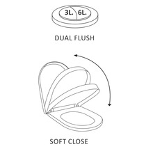WC-Kombination Set Differnz Tiefspüler mit Spülrand Abgang senkrecht weiß glänzend mit WC-Sitz 38.500.01-thumb-5