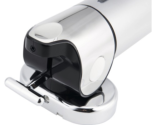 Vue détaillée d''un distributeur de savon pour montage mural.