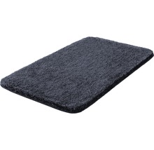 Badteppich Grund Melange 80 x 140 cm dunkelgrau